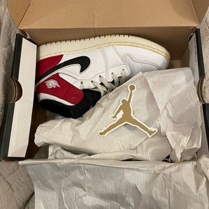 Nike Air Jordan 1 High White Red Black Shoes